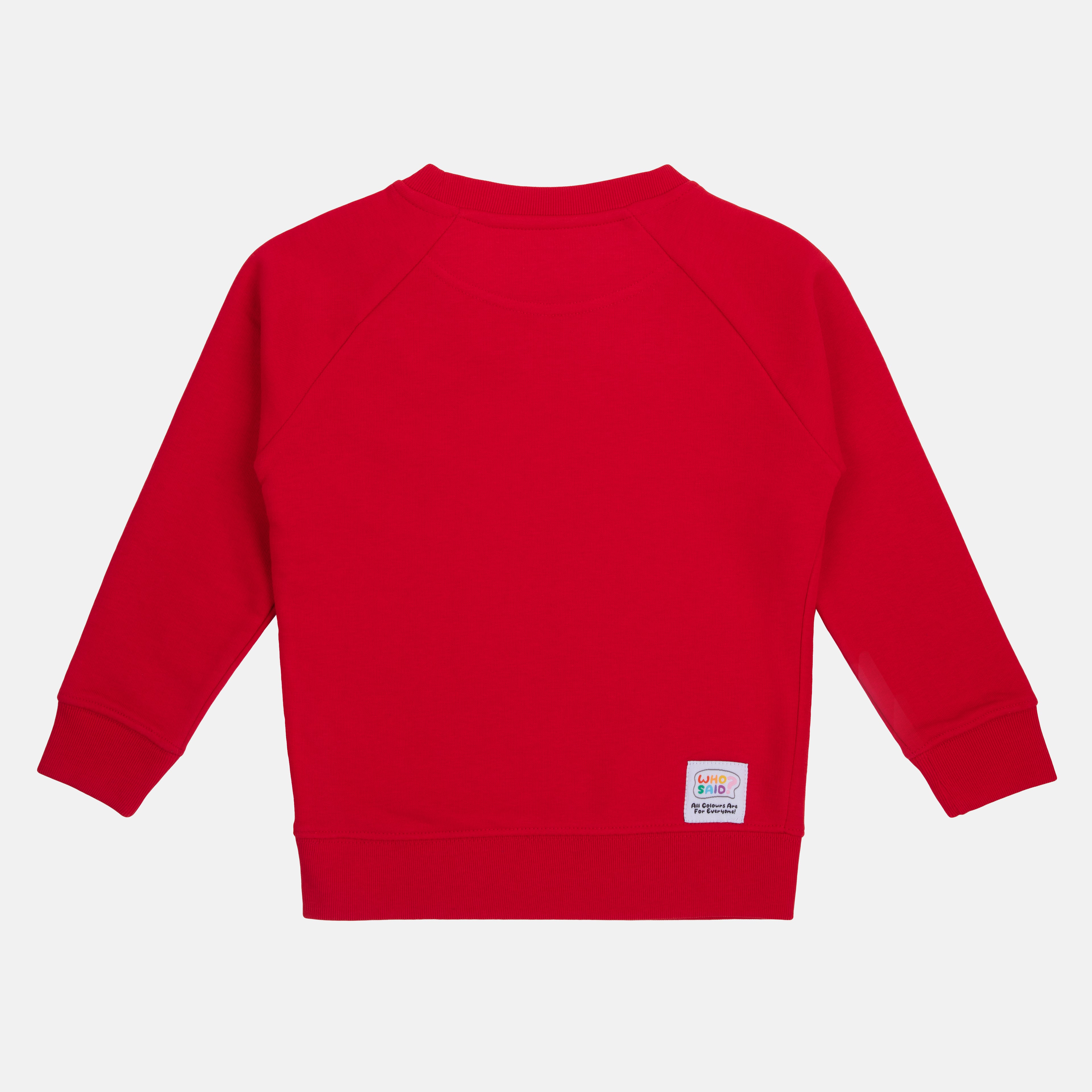 Who said nachhaltiger Sweater in Rot mit Einhorn